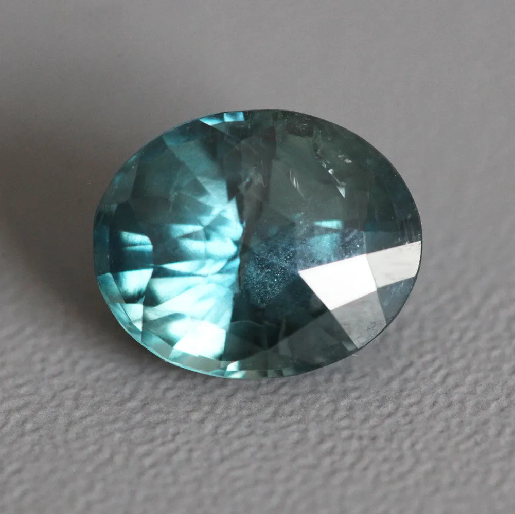 Loose 4.68 Ct Oval Teal Sapphire