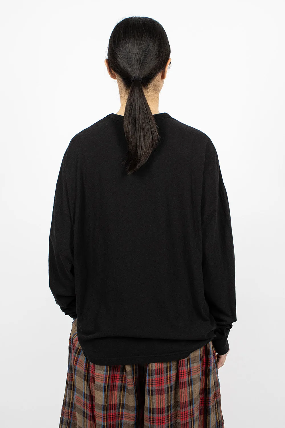 Loose Knit Pullover Black