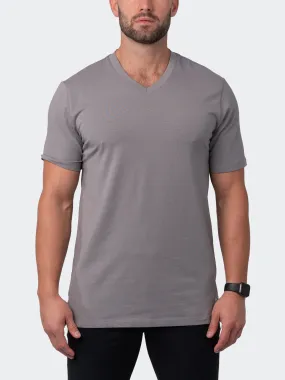 Maceoo Stretch Short-Sleeve Tshirts | V-Neck VivaldiCore Brown