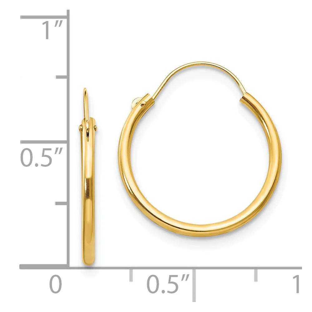 Madi K Hoop Earrings in 14k Yellow Gold