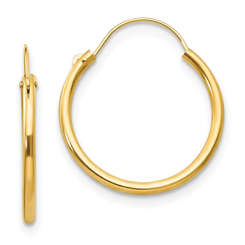 Madi K Hoop Earrings in 14k Yellow Gold