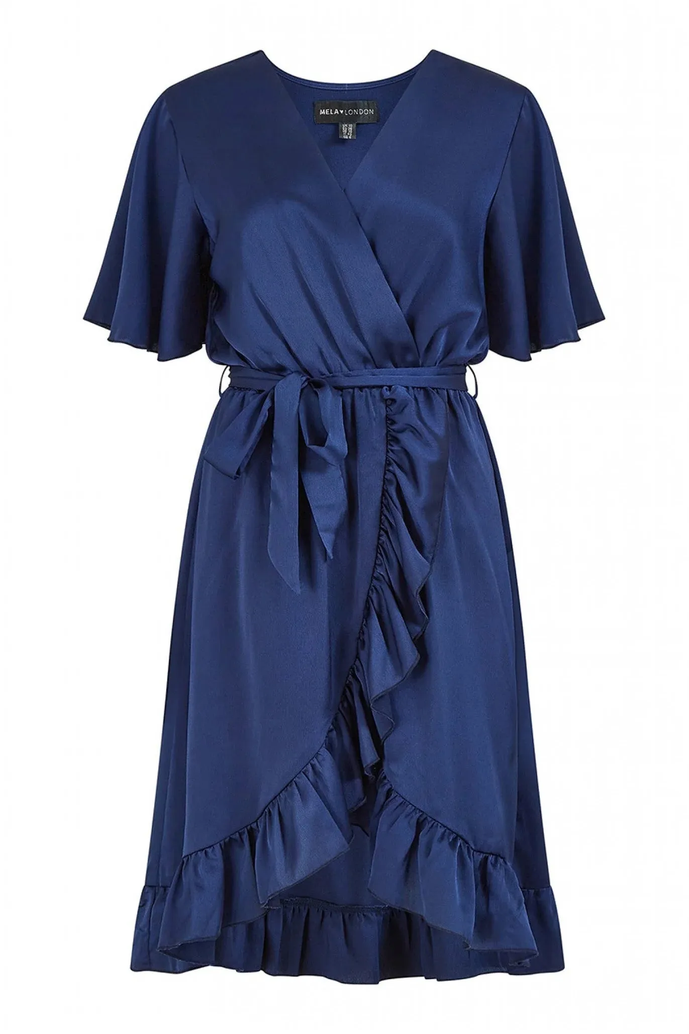 Mela London Satin Wrap Dress