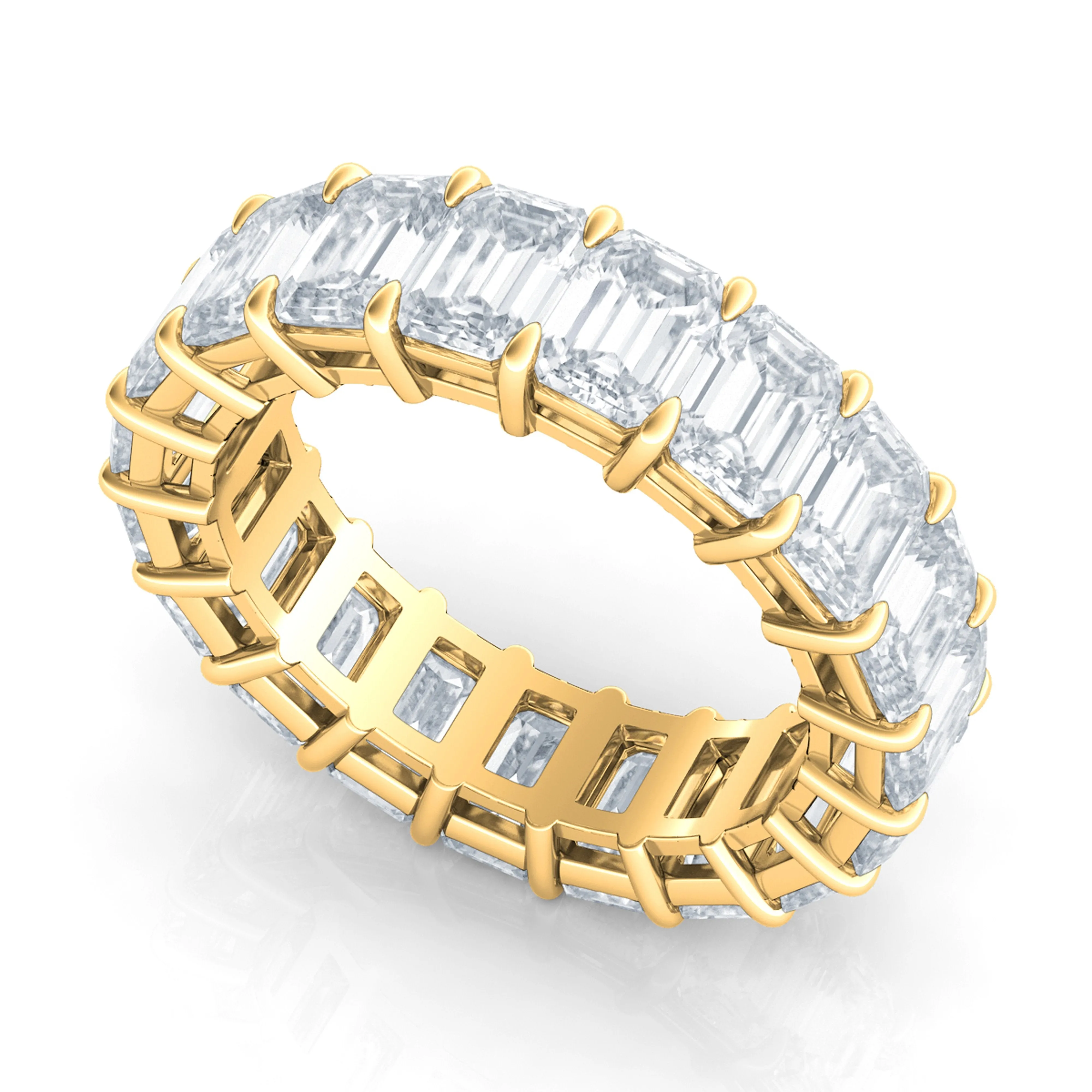 Men's Emerald Cut Diamond Eternity Band