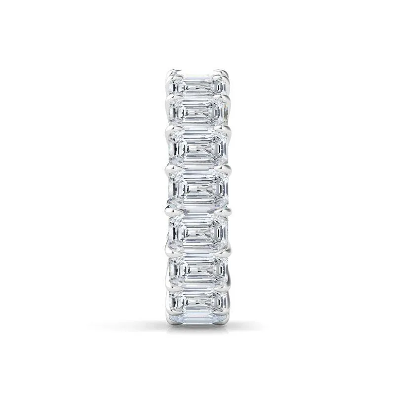 Men's Emerald Cut Diamond Eternity Band