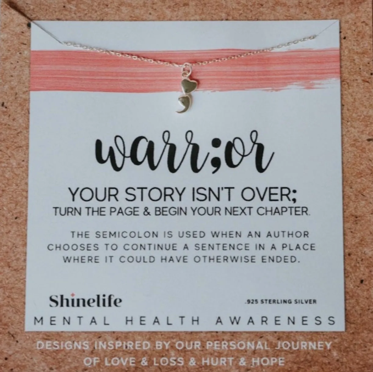 mental health warrior necklace