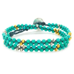 Meridian Wrap Bracelet - Aqua