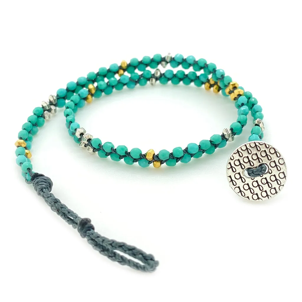 Meridian Wrap Bracelet - Aqua