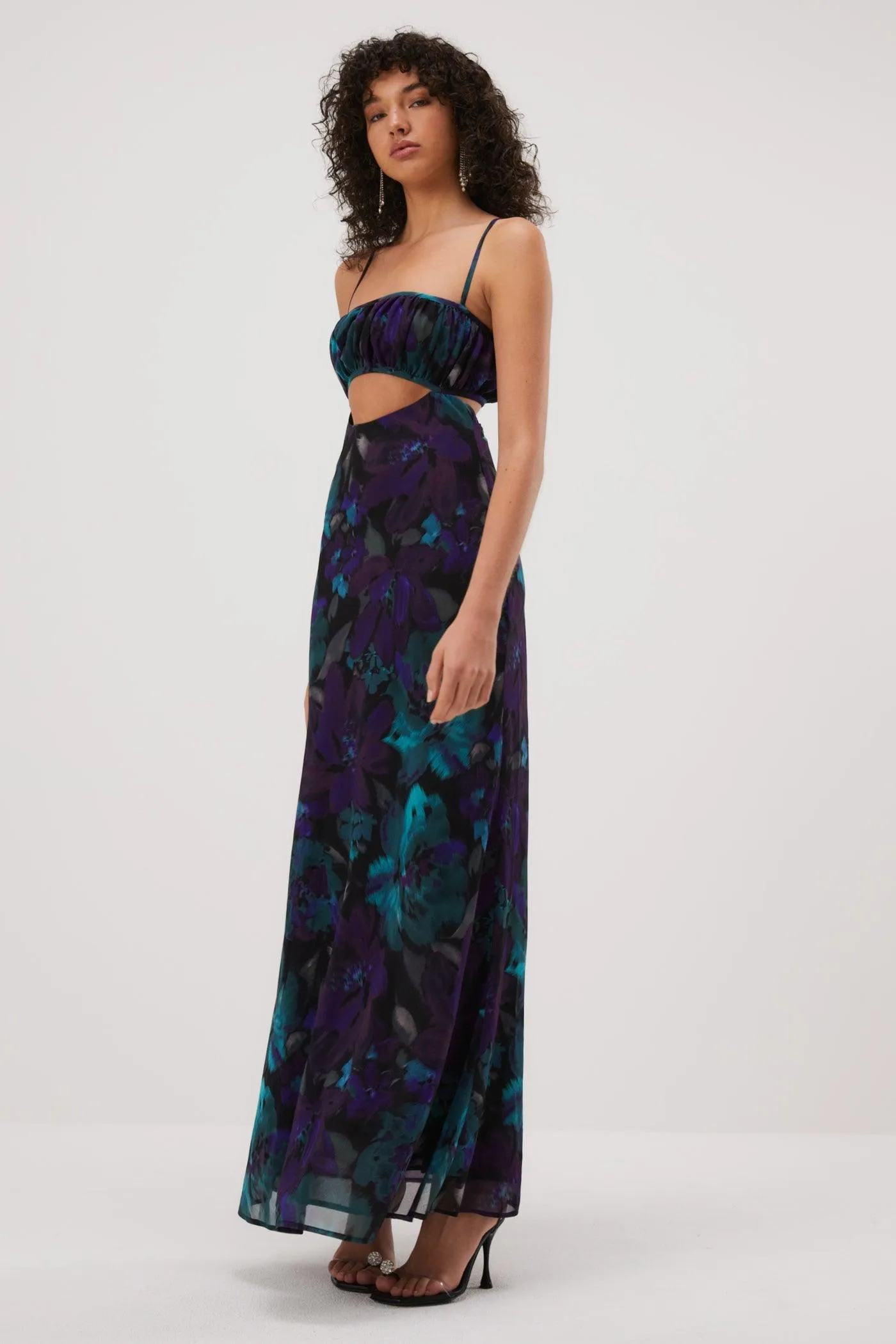 Misha Chita Georgette Maxi Dress - Water Color Floral