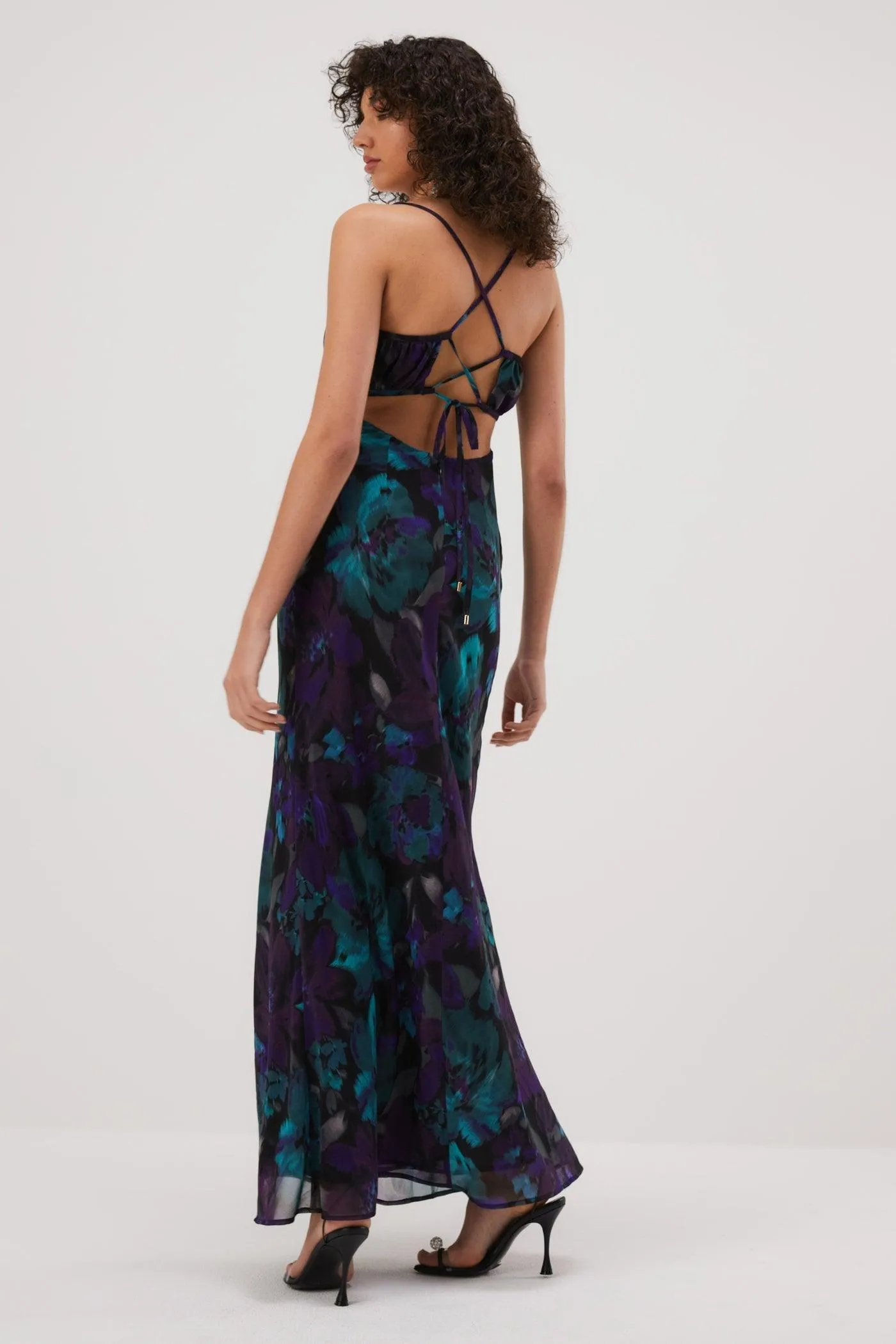 Misha Chita Georgette Maxi Dress - Water Color Floral