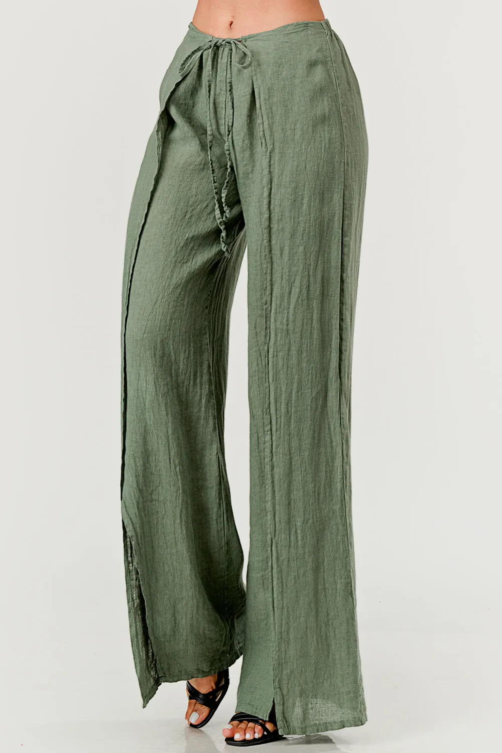 Monika Side Layered Linen Pants