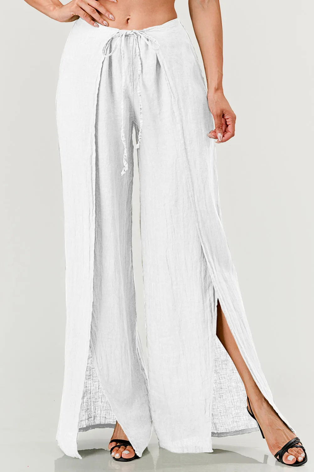 Monika Side Layered Linen Pants