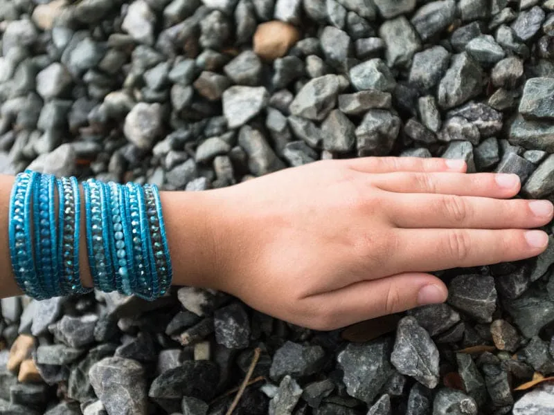 Multibead Wrap Bracelet Turquoise