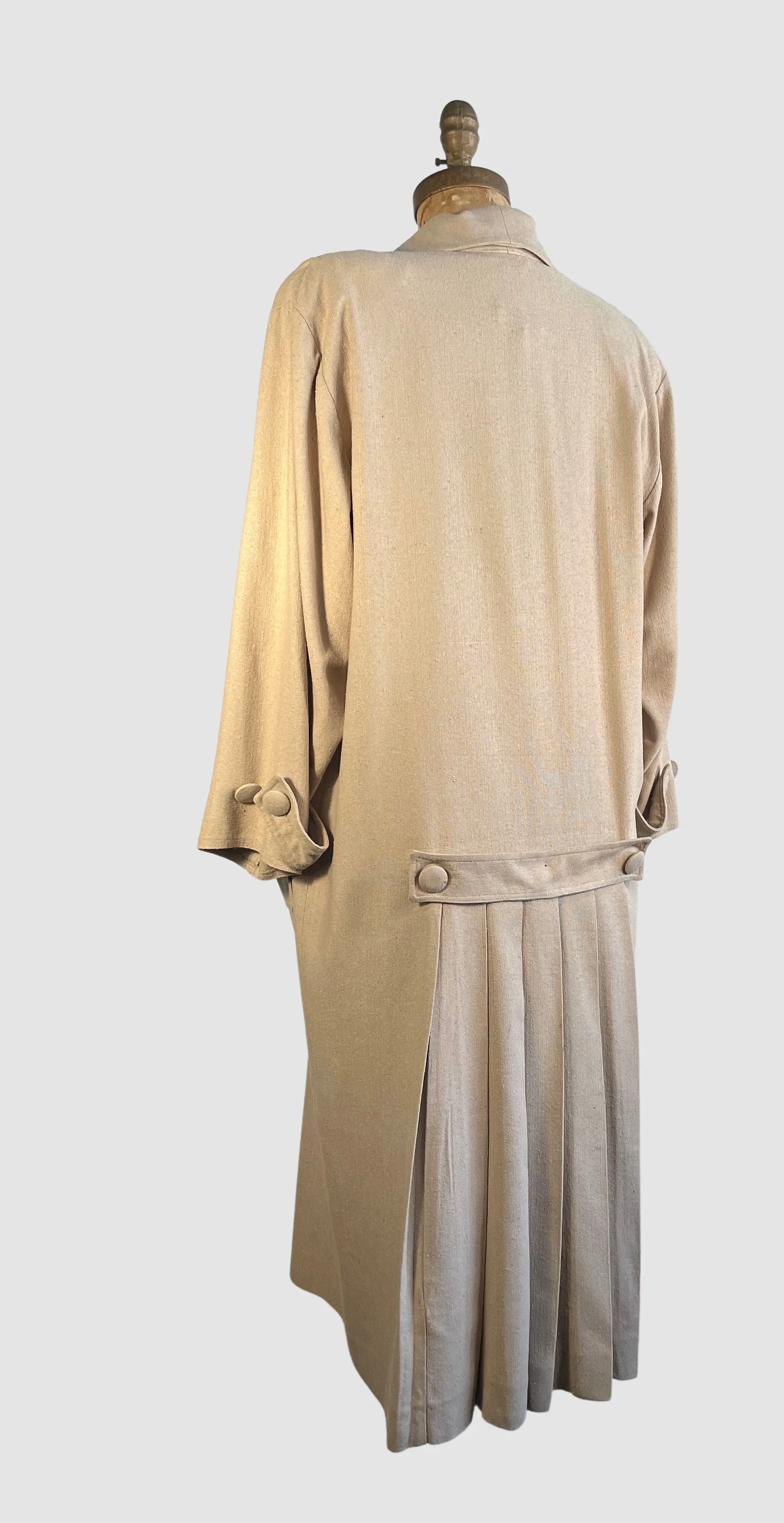 NATURELLE George Georgiou 80s Raw Silk Oversized Duster