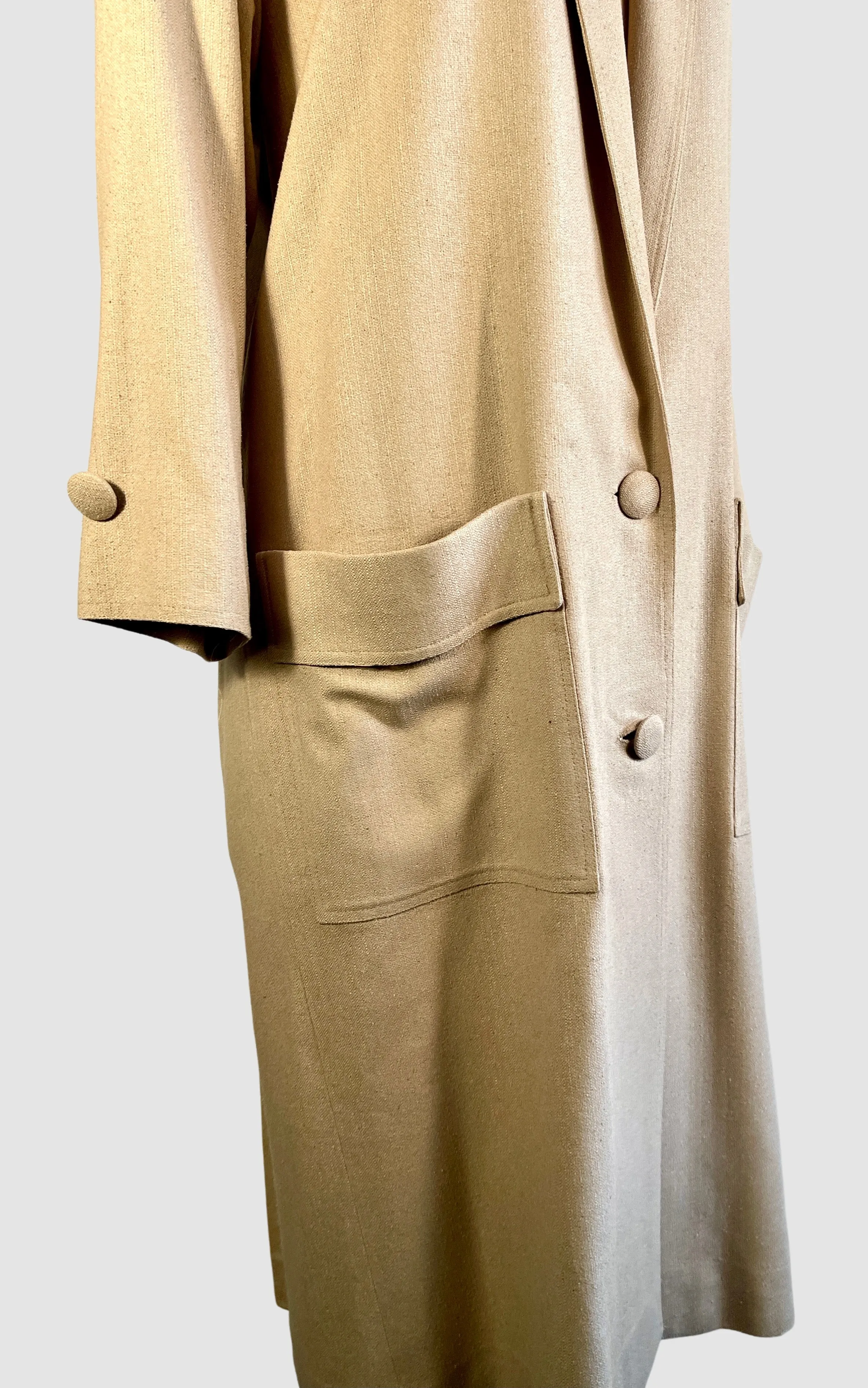 NATURELLE George Georgiou 80s Raw Silk Oversized Duster