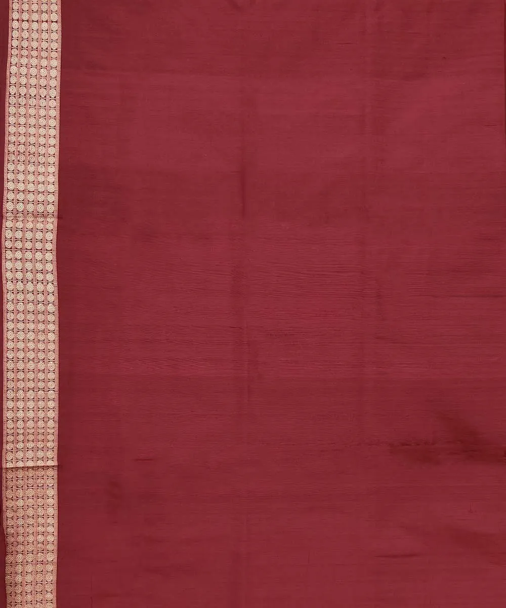 Navy Blue maroon Silk Handwoven Sambalpuri Saree