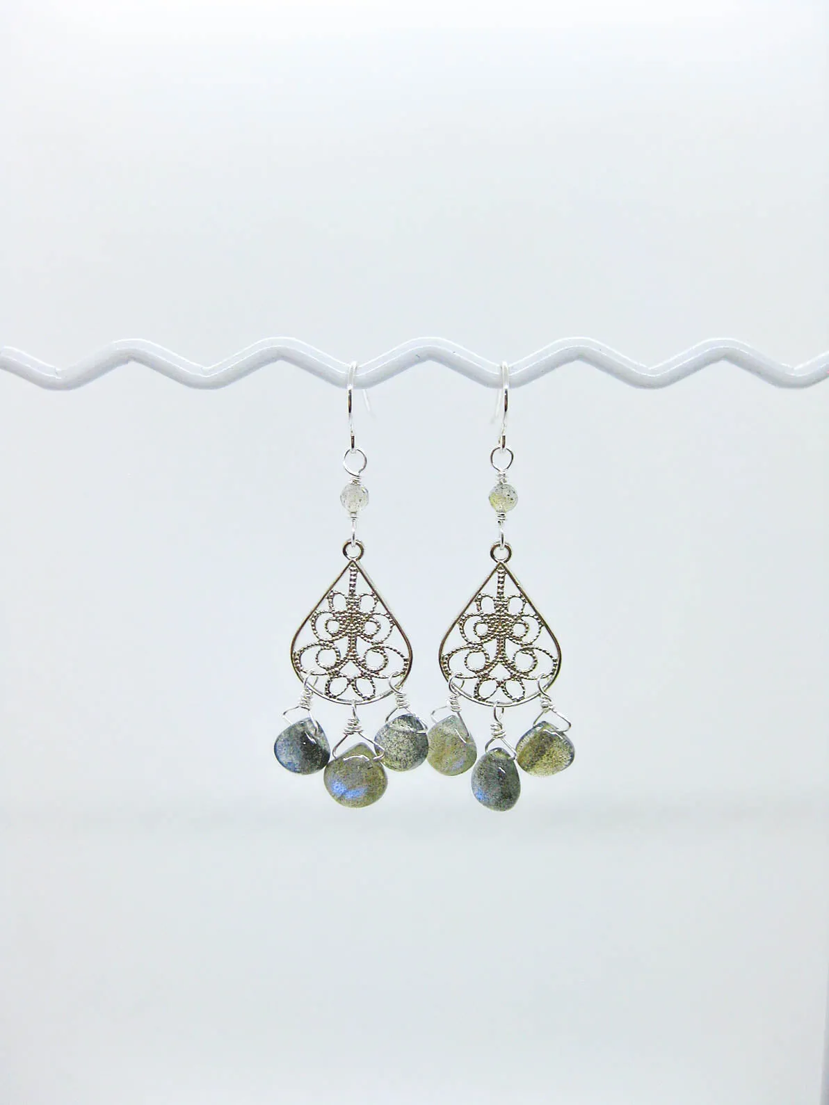 Olive: Labradorite Chandelier - e649