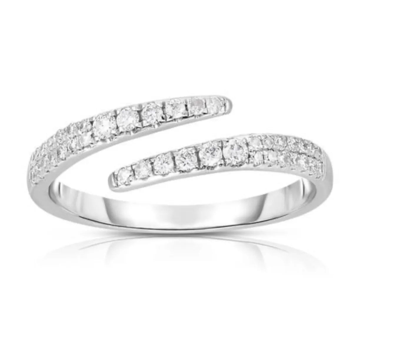 Open Diamond Wrap Ring