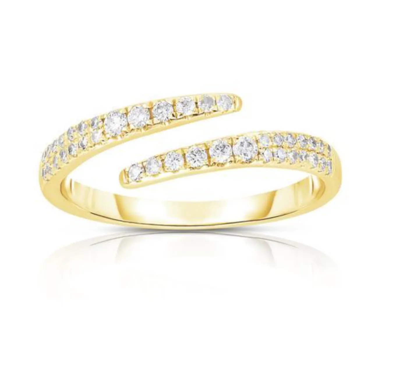 Open Diamond Wrap Ring