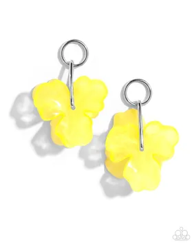 Paparazzi Glassy Garden Yellow Post Earrings