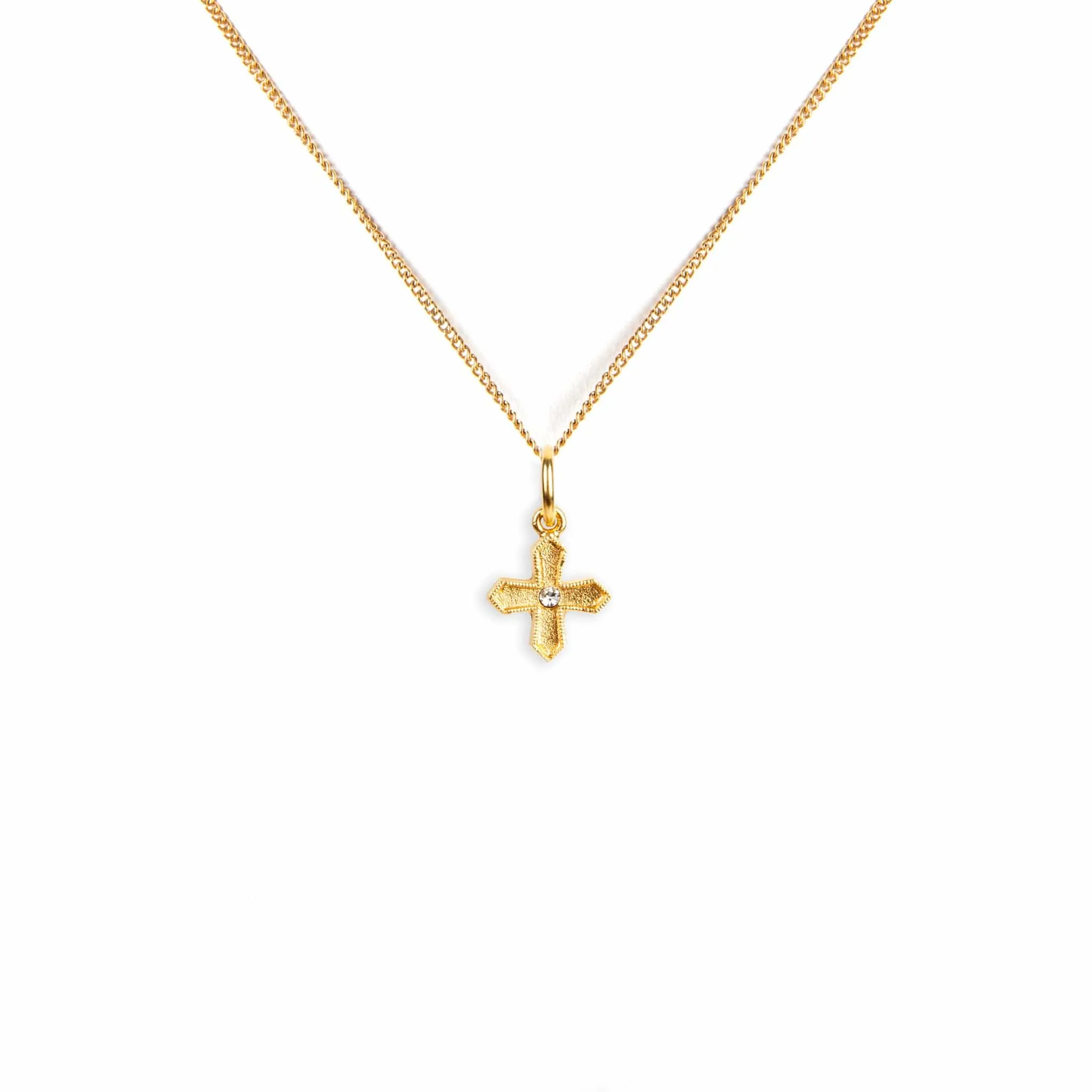 Peace Cross Charm Necklace