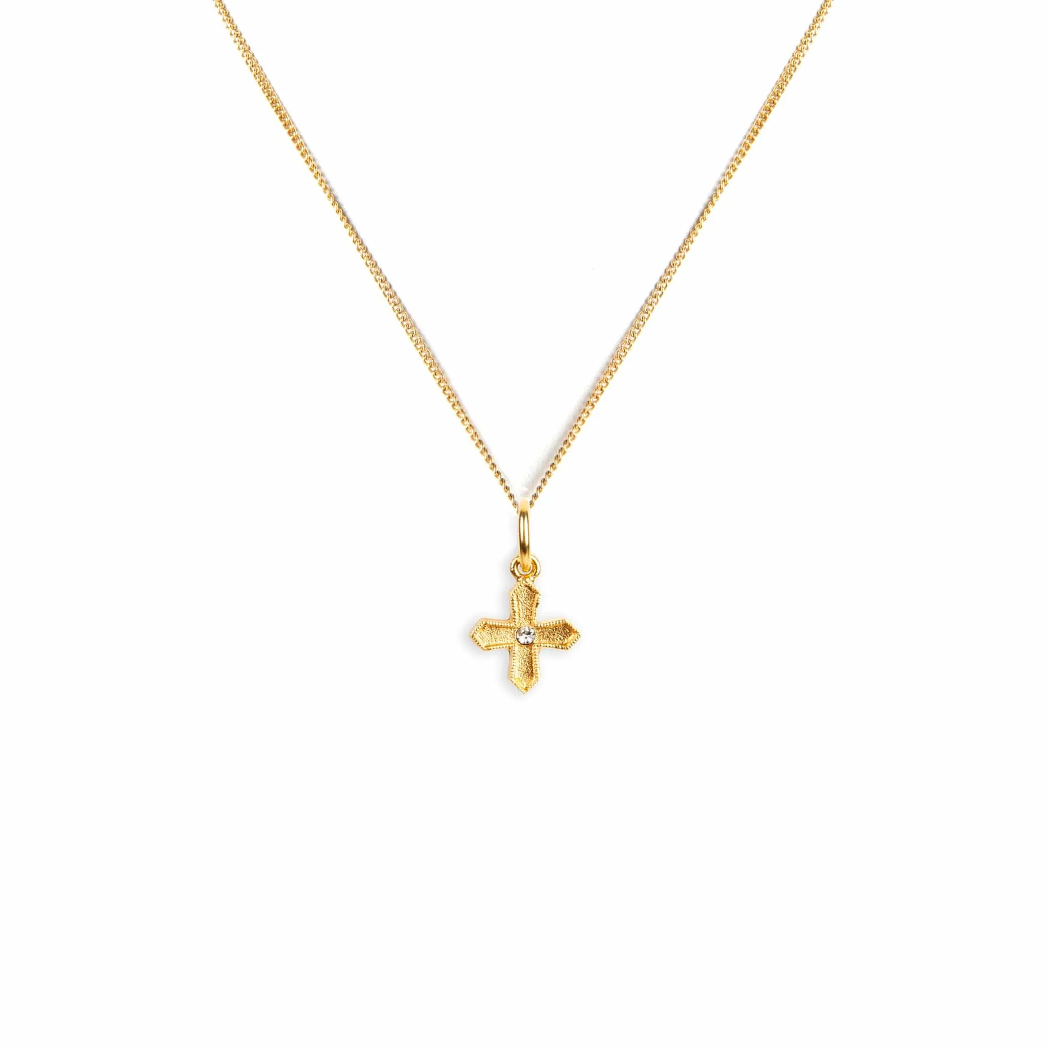 Peace Cross Charm Necklace