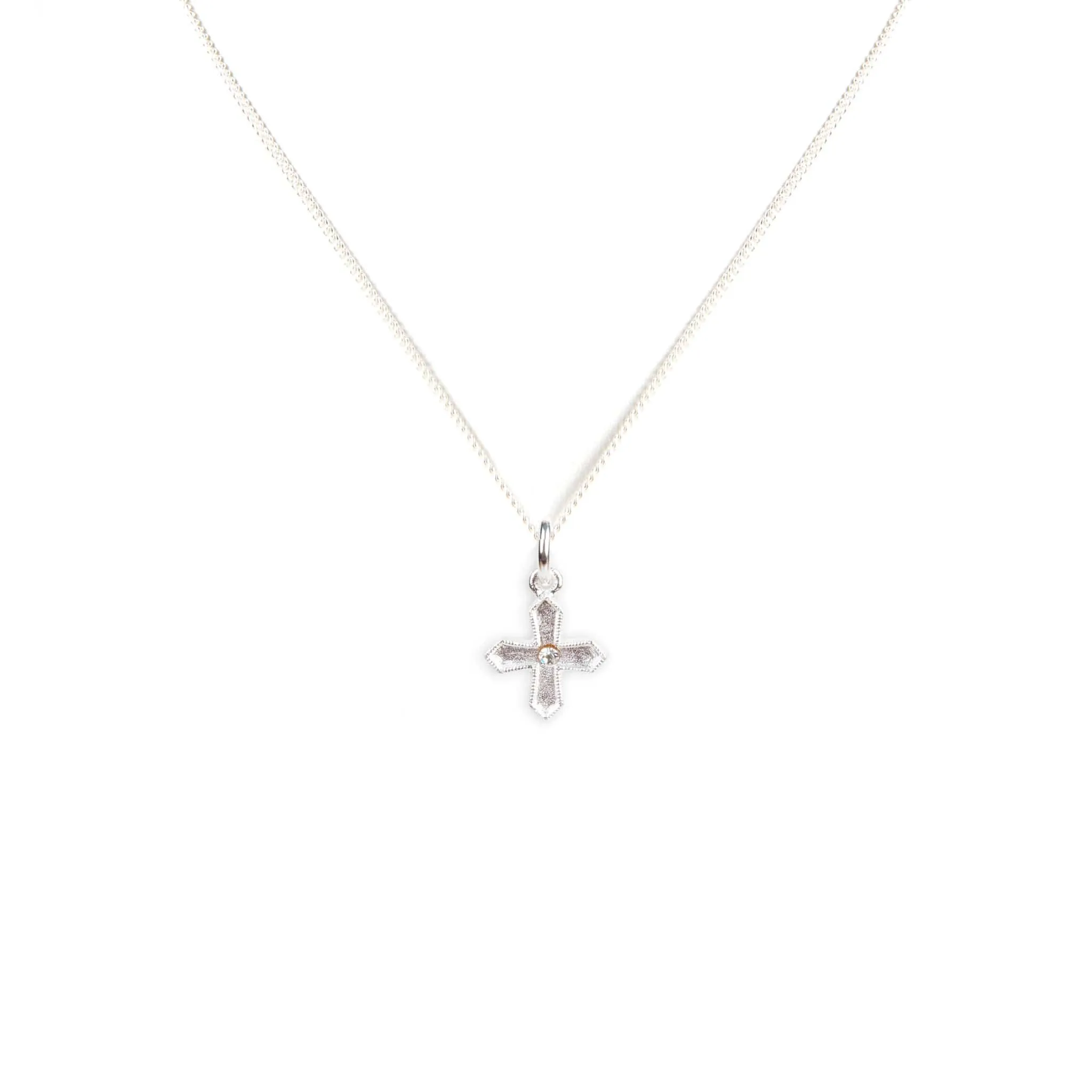 Peace Cross Charm Necklace