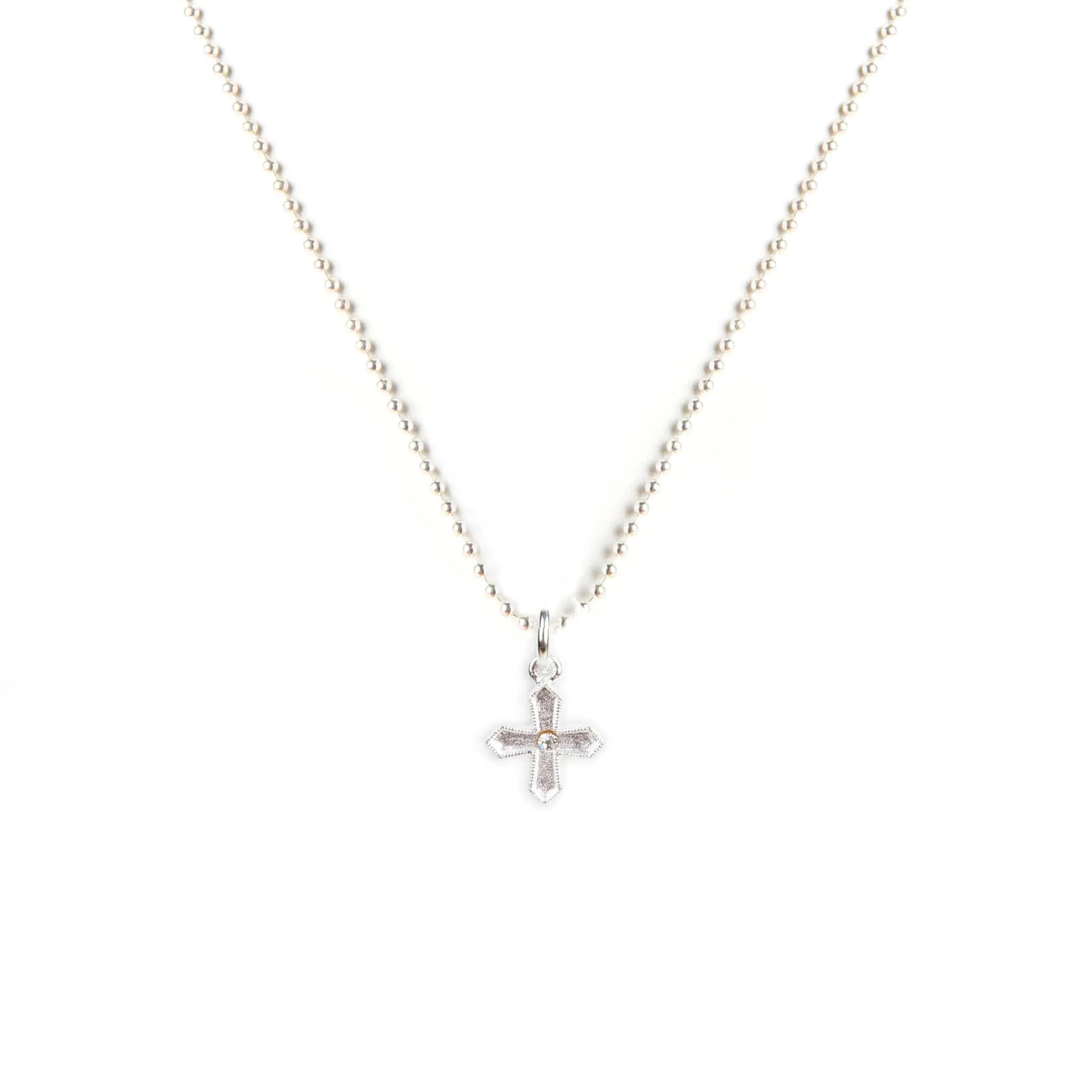 Peace Cross Charm Necklace