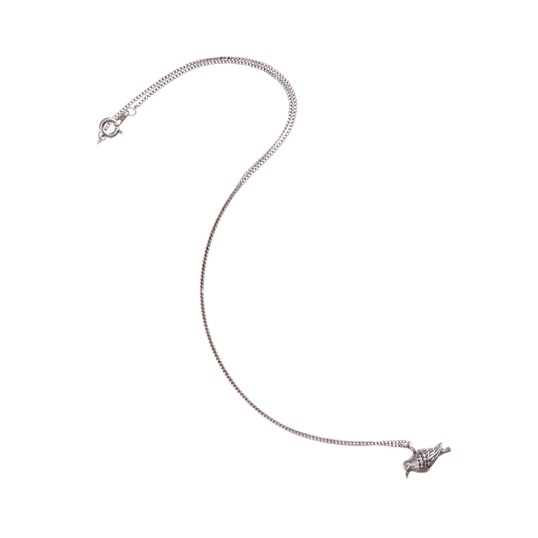 Peace Dove Small Silver Necklace