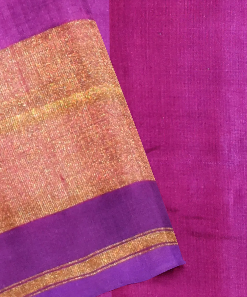 Pink maroon silk handloom patola saree