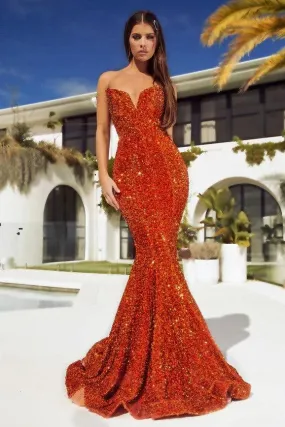 Portia & Scarlett PS21208 Gown - Burnt Orange