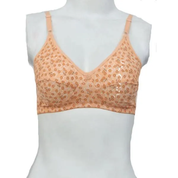 Printed Stretchable Cotton Bra Fn113 For Women