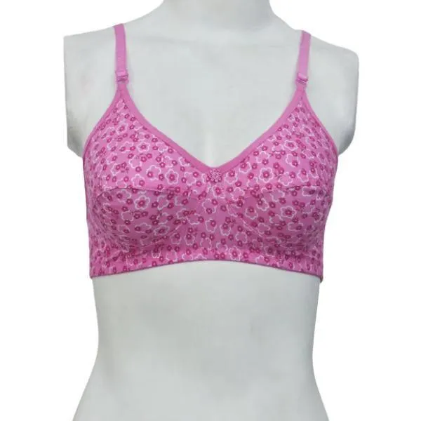 Printed Stretchable Cotton Bra Fn113 For Women