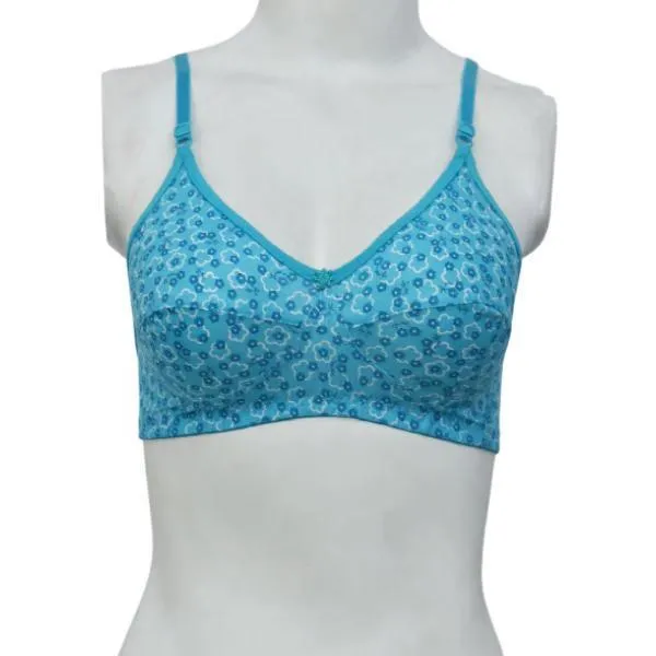 Printed Stretchable Cotton Bra Fn113 For Women