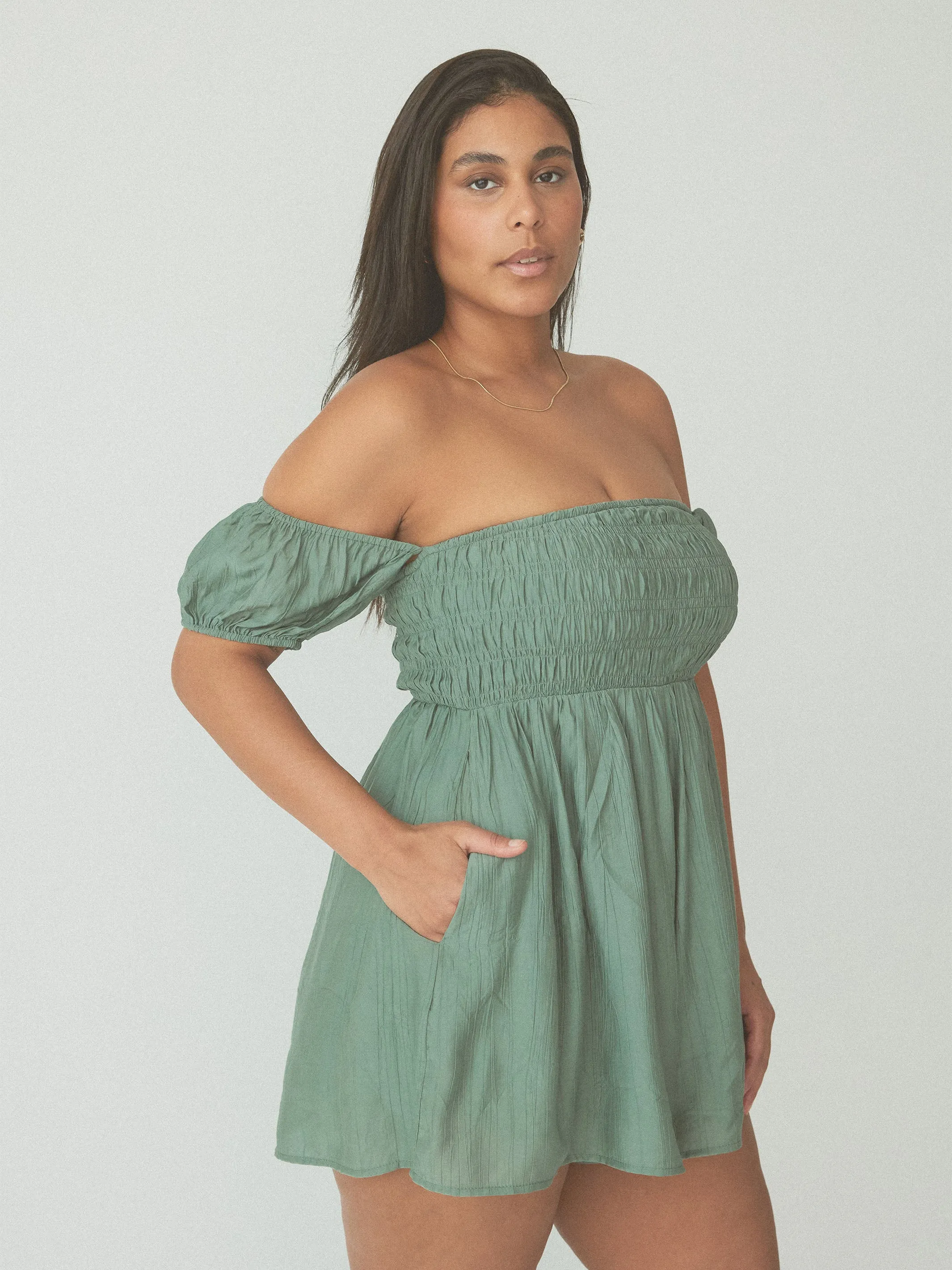 Puff Sleeve Brami Romper