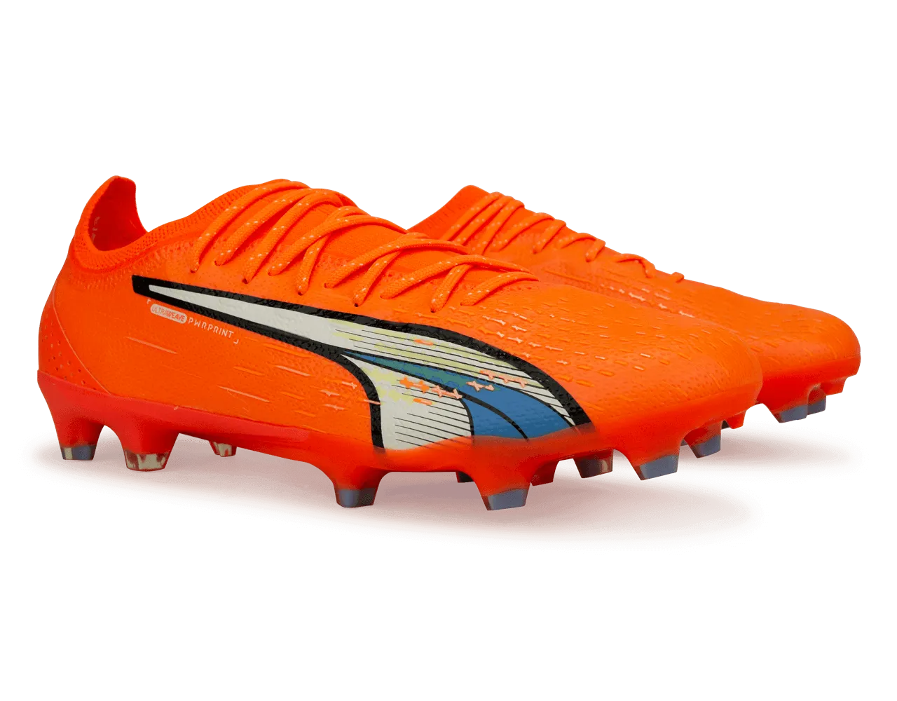 PUMA Men's Ultra Ultimate FG/AG Orange/Blue Glimmer