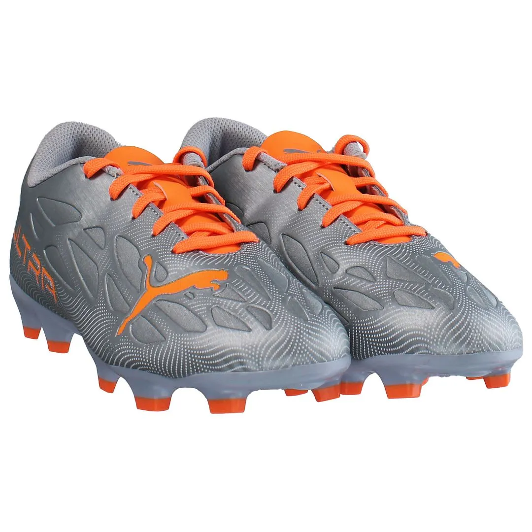 Puma Ultra 4.4 FG/AG Silver Kids Football Boots