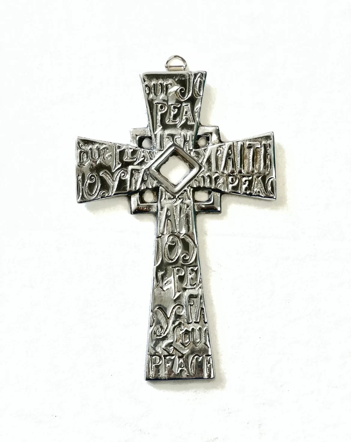 "Faith, Hope, Peace" Cross