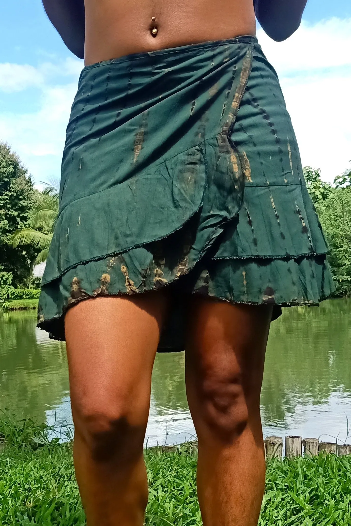 Rainforest Tie Dye Wrap Skirt