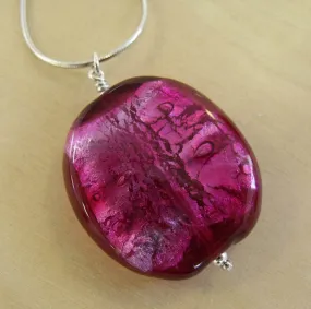 raspberry sparkle pendant