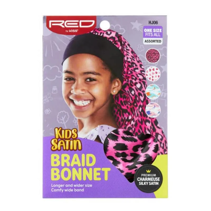 RED BY KISS | Kids Satin Braid Bonnet