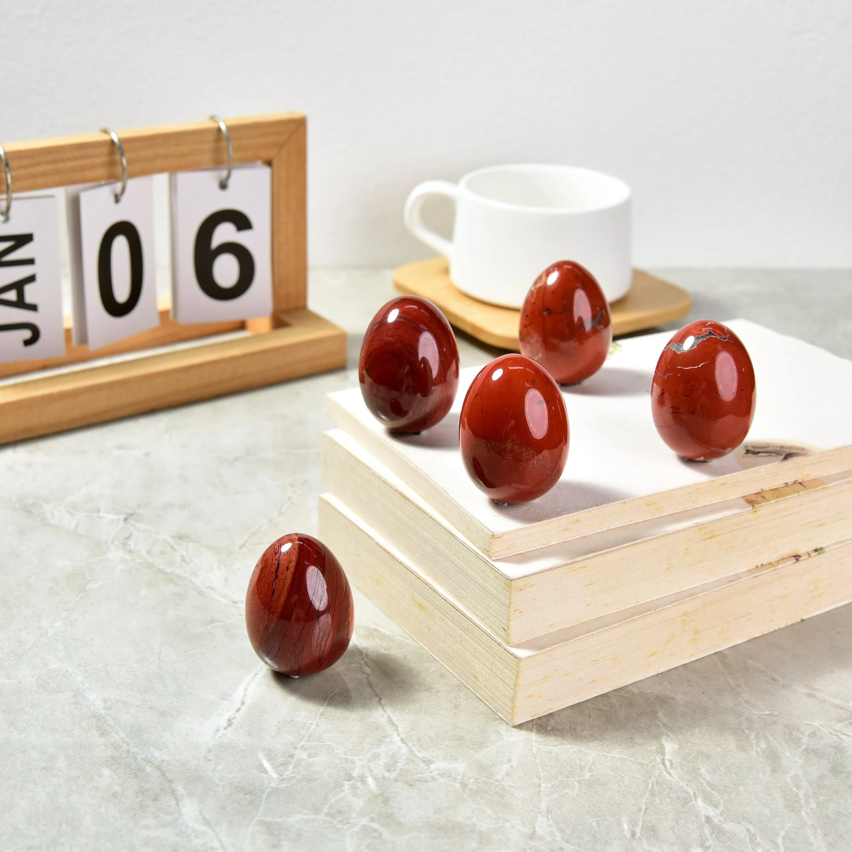 Red Jasper Egg Carving