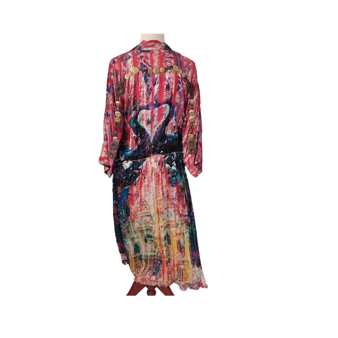 Sania Maskatiya Multicoloured Digital Printed Silk Dress | Gently Used |