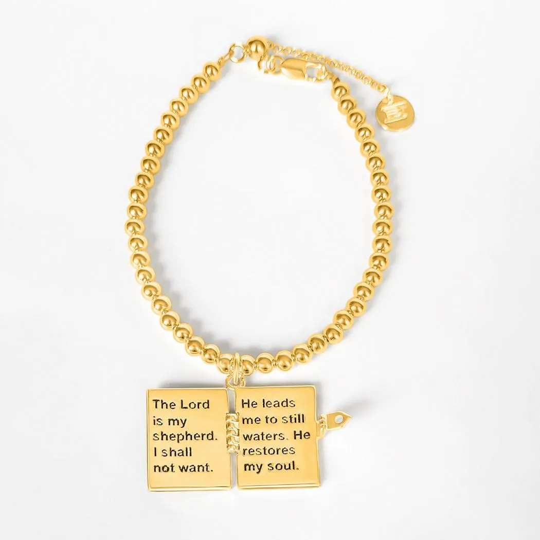 Secret Scriptures Bracelet: Peace - Gold