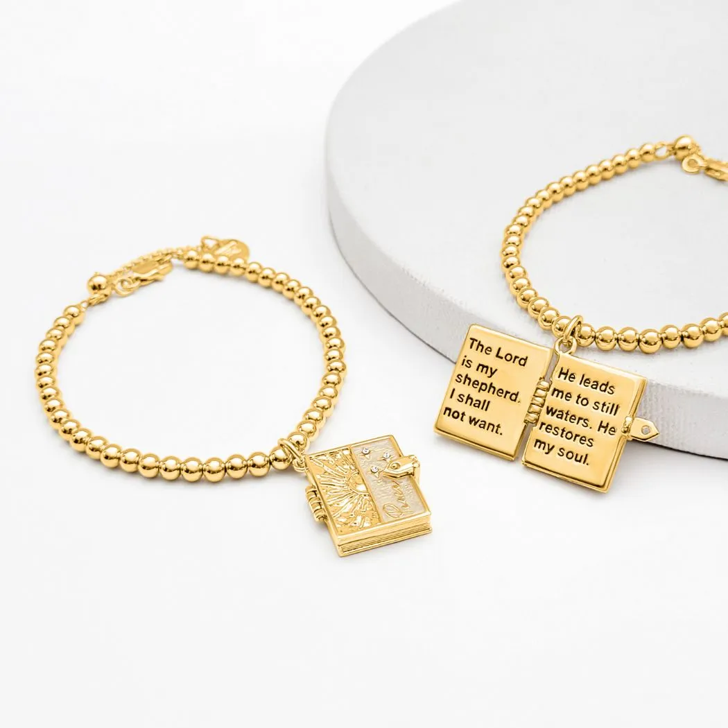 Secret Scriptures Bracelet: Peace - Gold