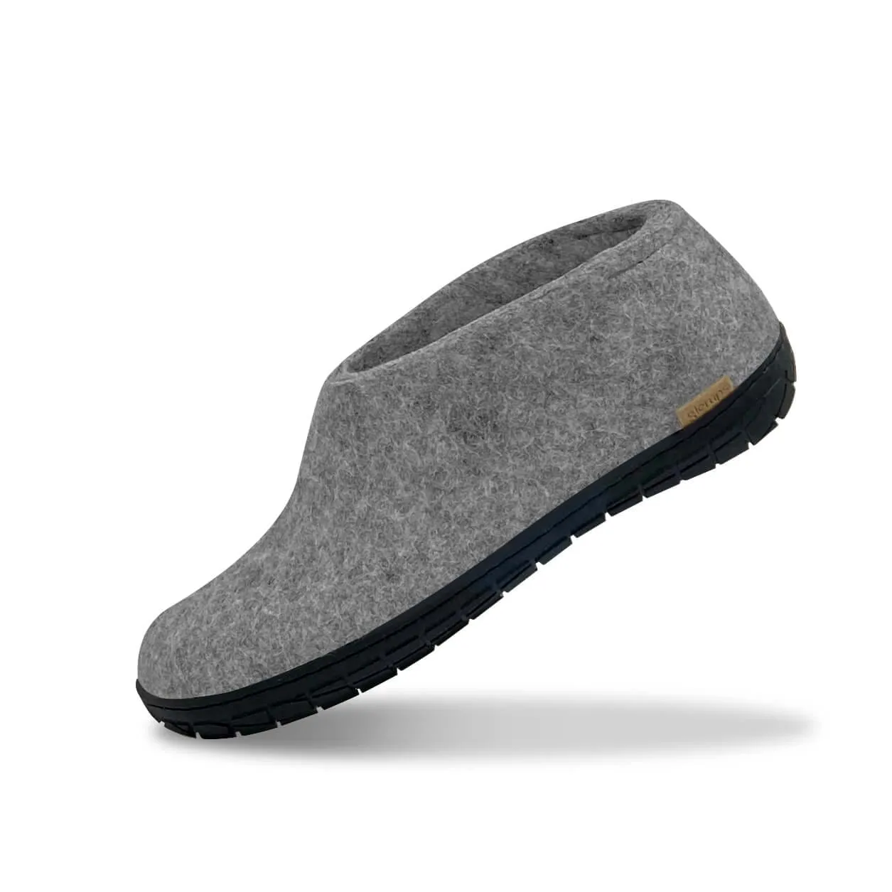 Shoe with natural rubber sole - black - Grey