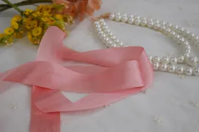 Silk Ribbon - Light Pink - 1.25 Wide - By the Yard