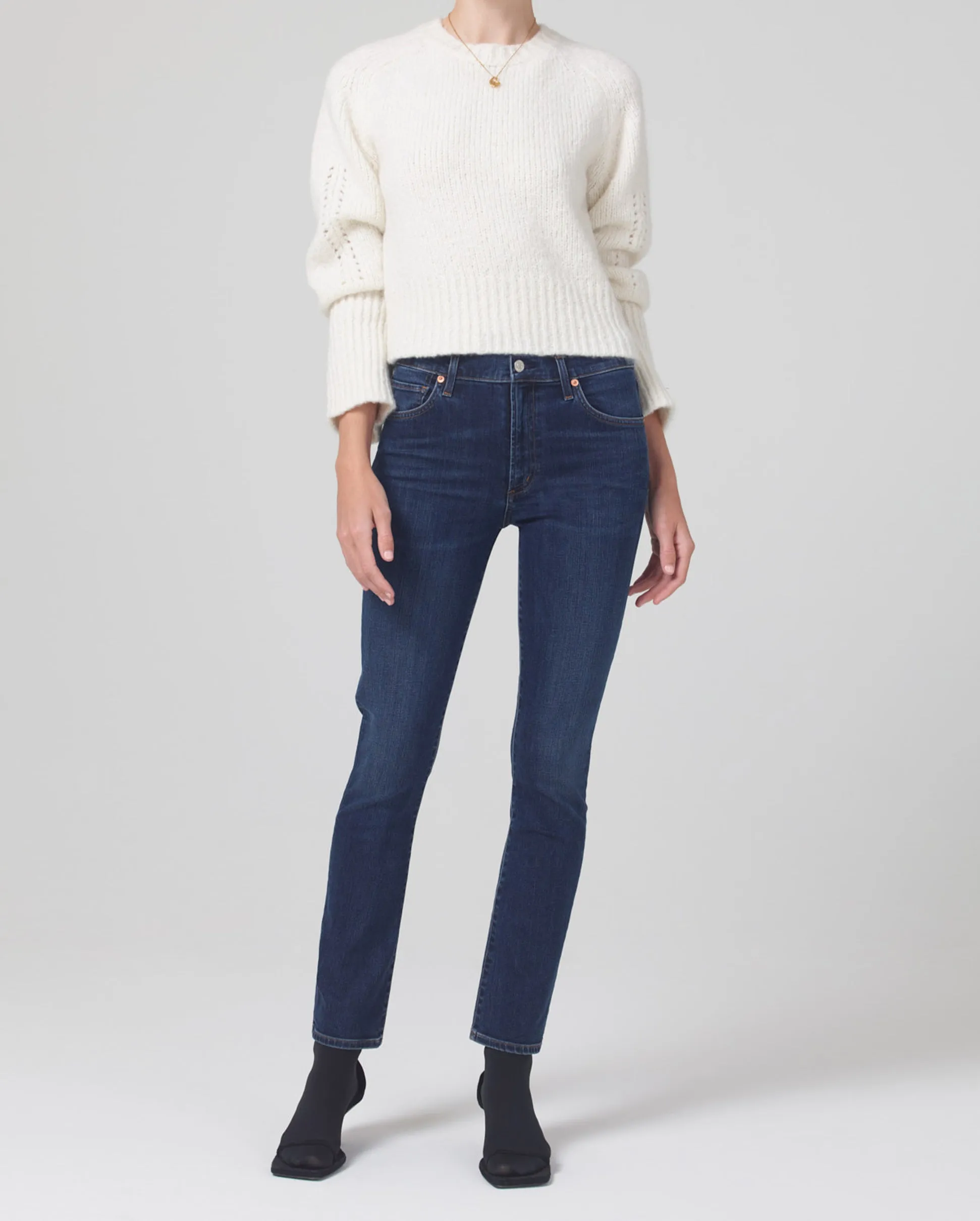 SKYLA MID RISE SLIM STRAIGHT / EVERMORE