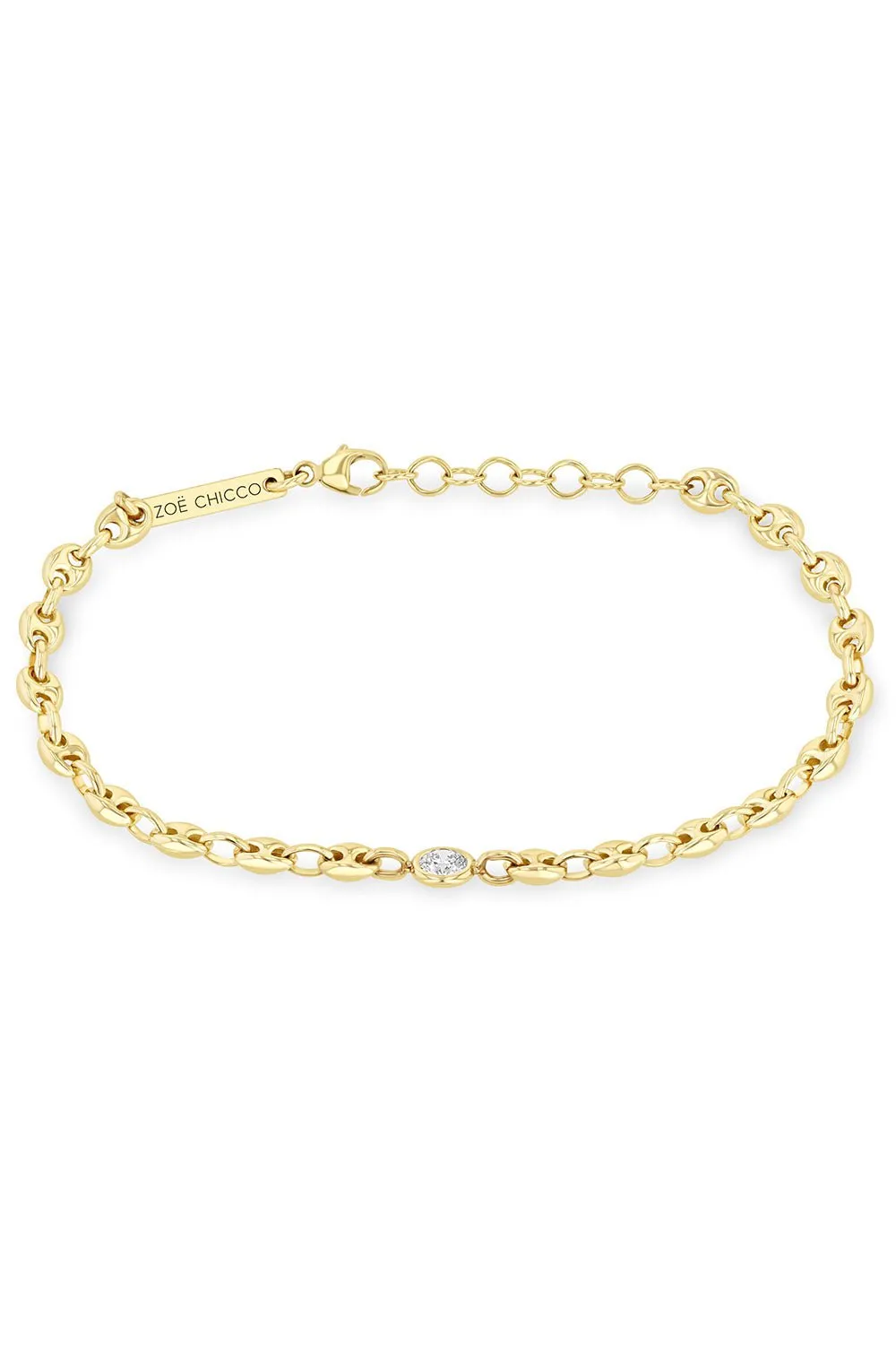 Small Puffed Mariner Chain Bracelet