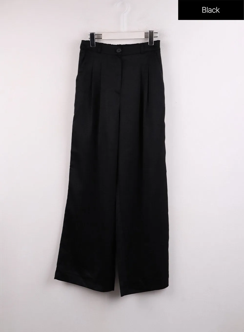 Solid Wide Leg Trousers IF402