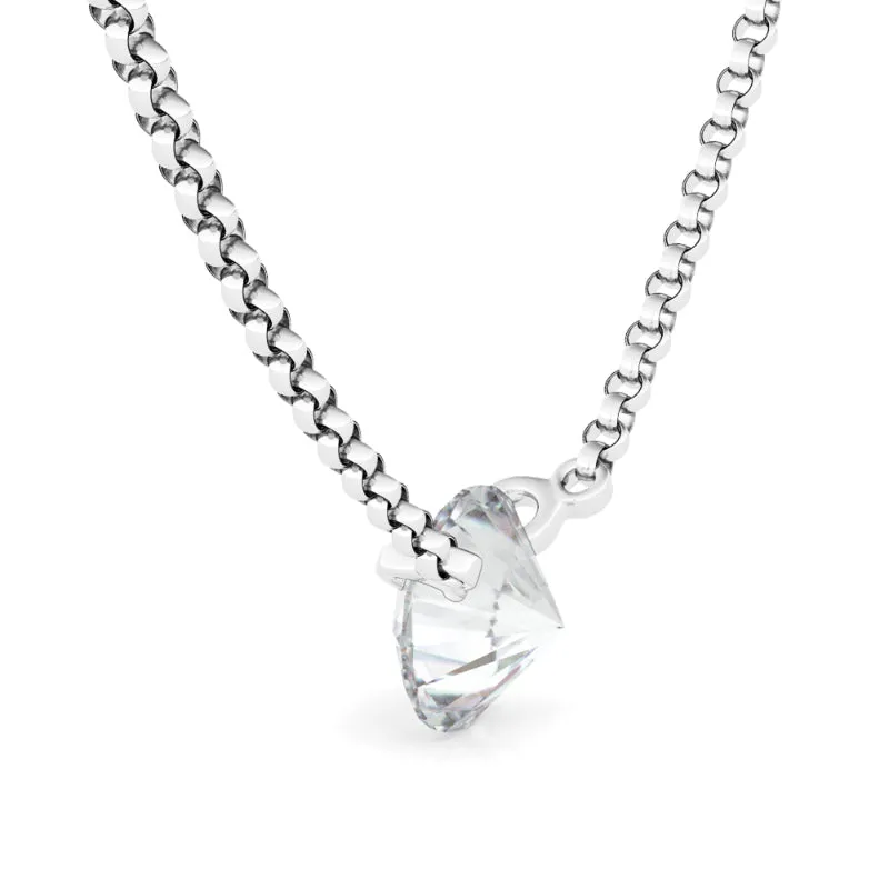 Solo Round Brilliant Diamond Necklace